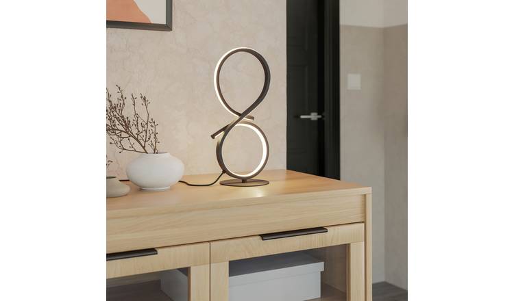 EGLO Serpins Steel LED Table Lamp - Black