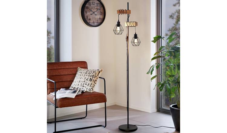 EGLO Townshend 5 Steel Floor Lamp - Black