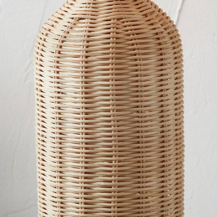 Pacific Anika Rattan Bottle Table Lamp - Natural & White 0