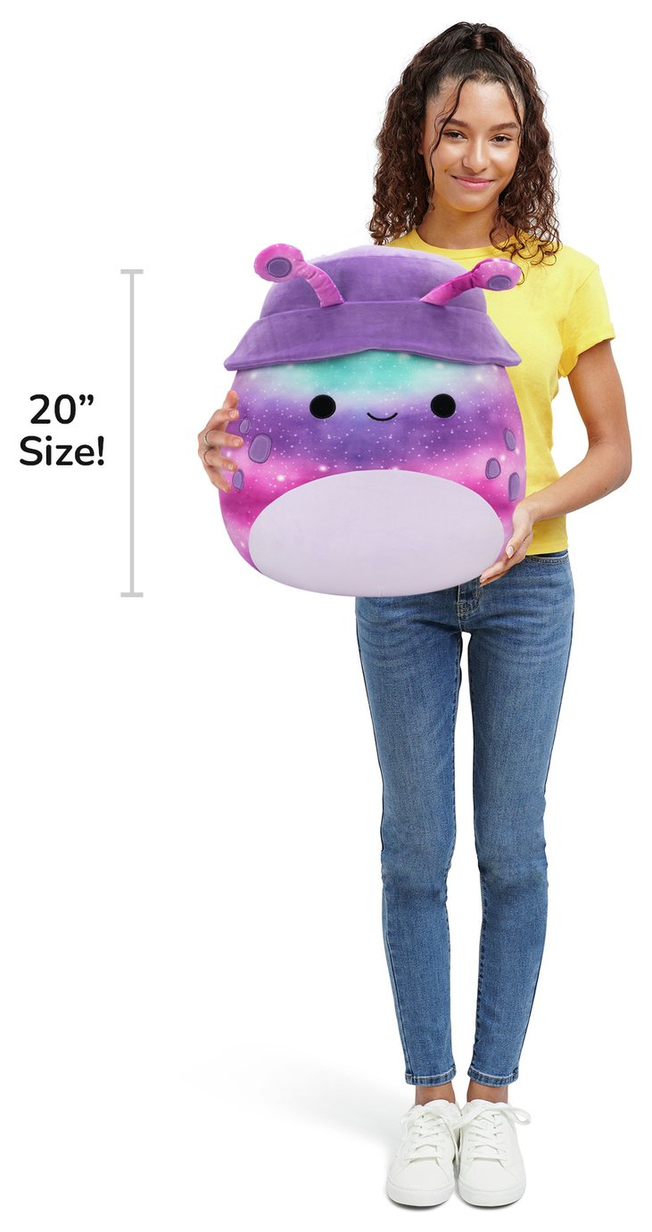 Squishmallows Ronalda lo yeti rosa e viola, 20 cm