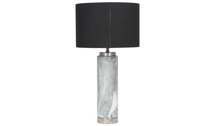 Pacific Carrara Ceramic Tall Table Lamp - Grey & Black