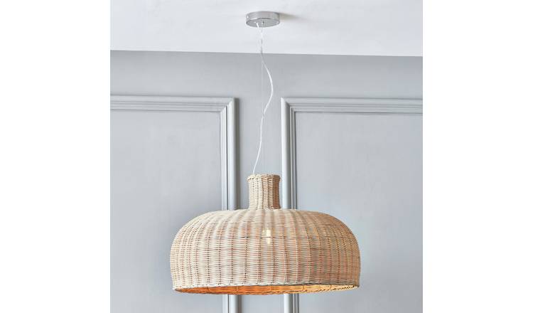 Pacific Caswell Rattan Dome Pendant Light - Natural