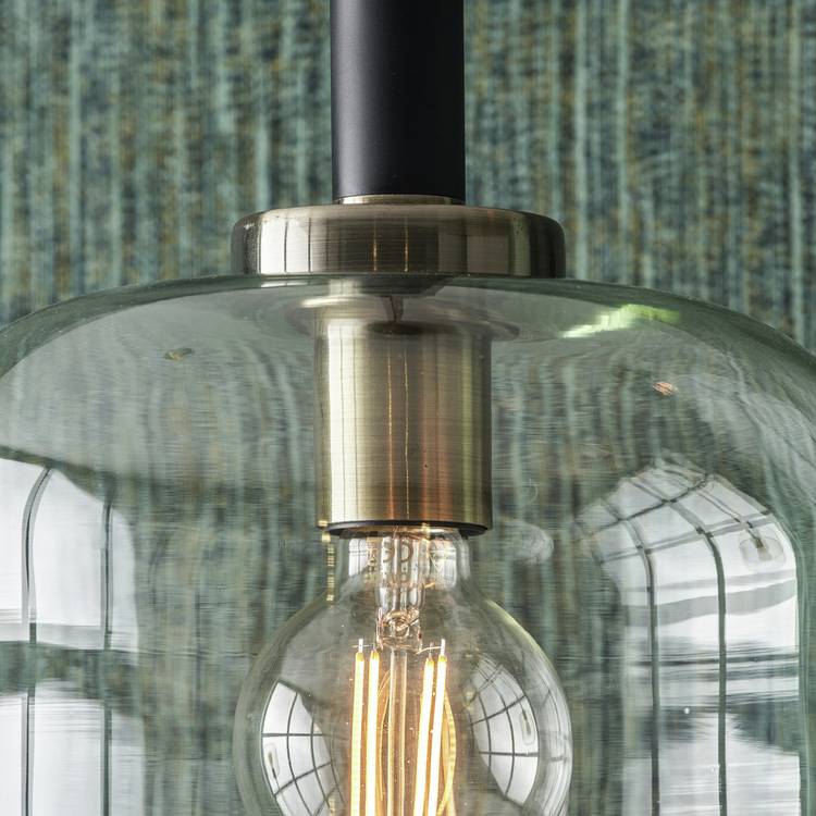 Pacific Florence Glass Pendant Light - Black 0