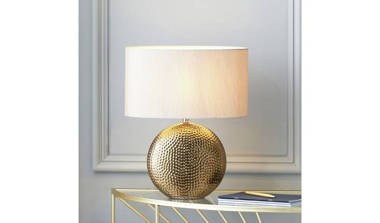 Pacific Mabel Ceramic Dot Textured Table Lamp - Bronze
