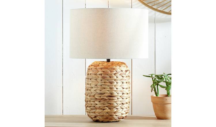Pacific Zadi Plaited Woven Tall Table Lamp - Natural