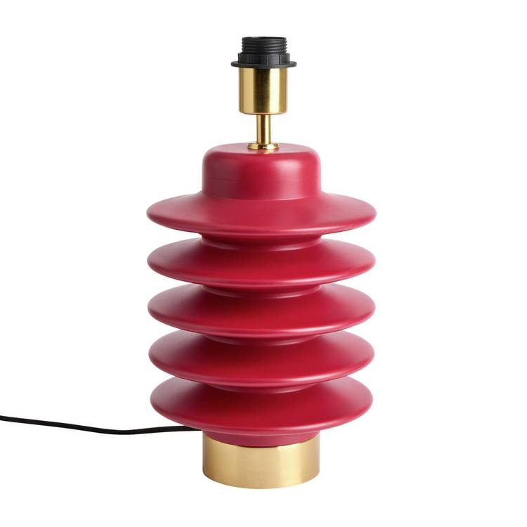 Habitat Emir Totum Mango Wood Base Only Table Lamp - Red 0