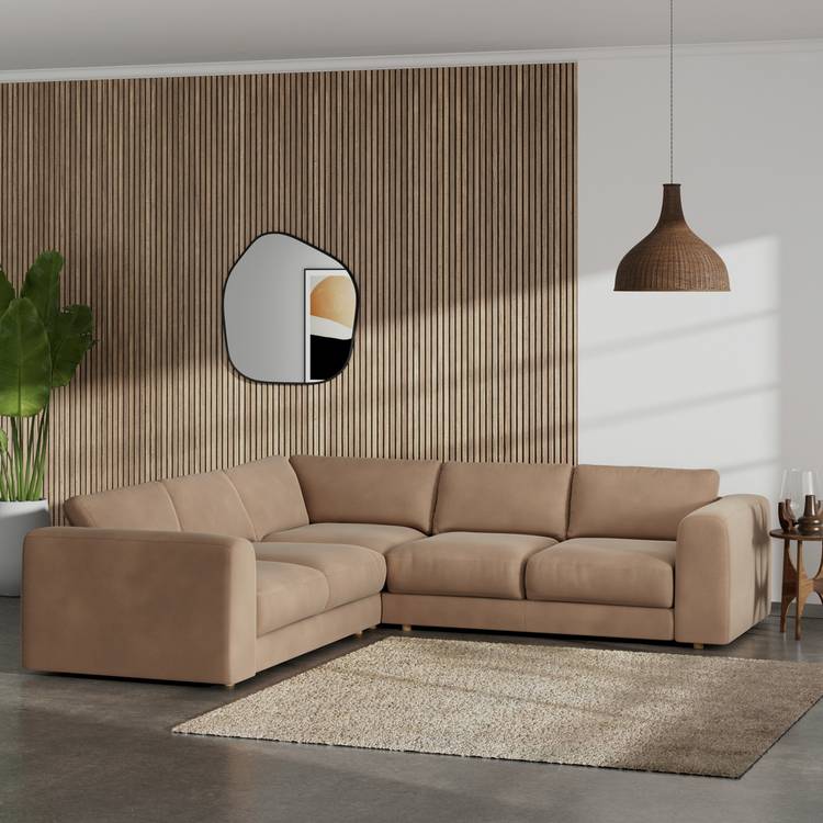Habitat Ayr Reversible Corner Sofa - Latte 0