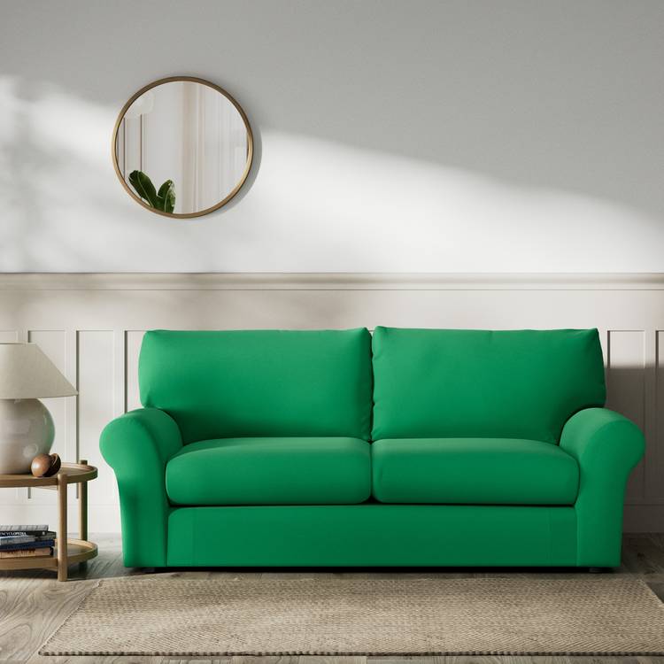 Habitat Molton Fabric 3 Seater Sofa - Green 0