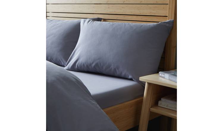 Habitat Easycare Plain Grey Bundle Bedding Set - Single