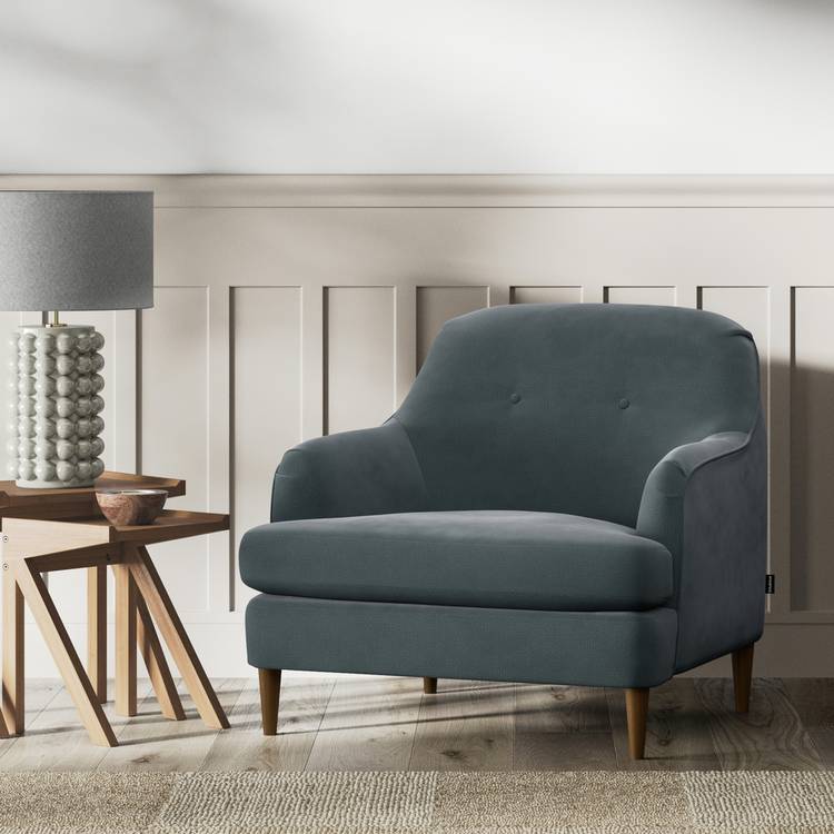 Habitat Frome Fabric Armchair - Charcoal - Dark Leg 0
