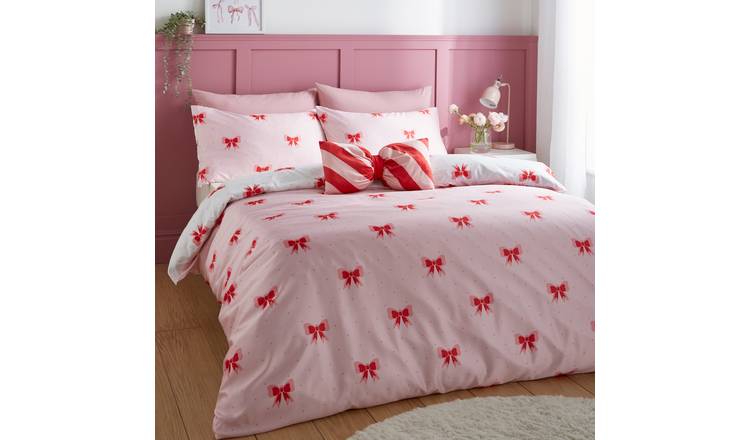 Sassy B Dotty Bows Pink Bedding Set - Single