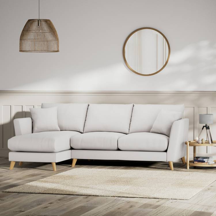 Habitat Lomond Left Hand Corner Sofa - Natural - Ash Leg 0