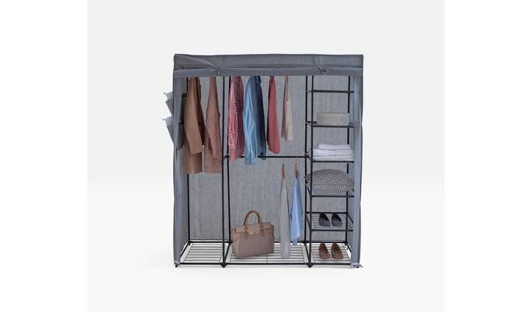 Metal deals wardrobe argos