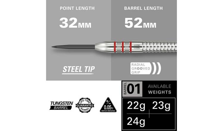 Buy Target Nathan Aspinall 22g 80% Tungsten Steel Tip Darts Set
