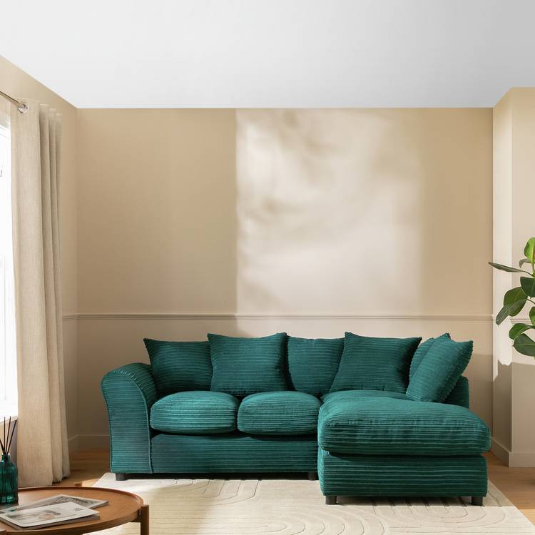 Argos Home Harry Small Right Hand Corner Chaise Sofa - Teal 0