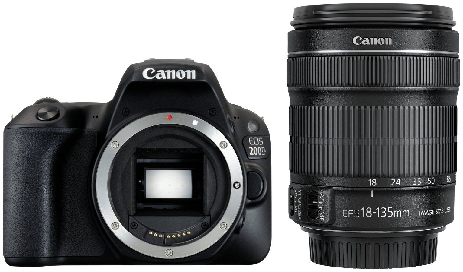 Canon EOS 200D DSLR Camera with 18-135mm Lens