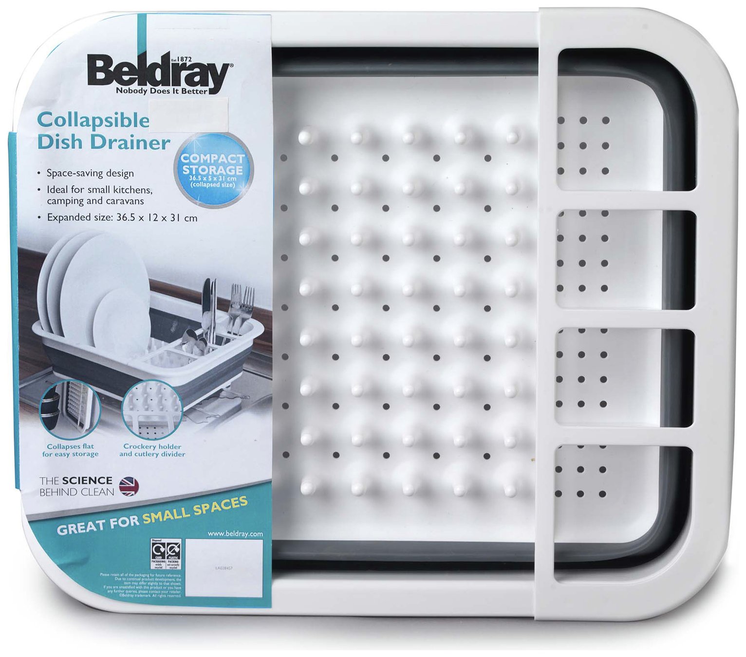 Beldray Collapsible Dish Drainer - Grey