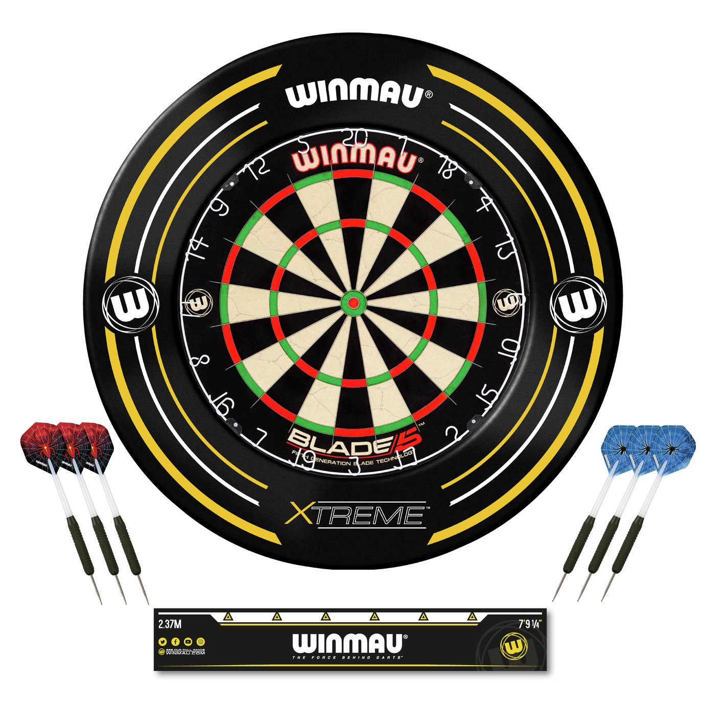 Winmau Blade 5 Dartboard, Xtreme Surround and 2 Darts Sets Review