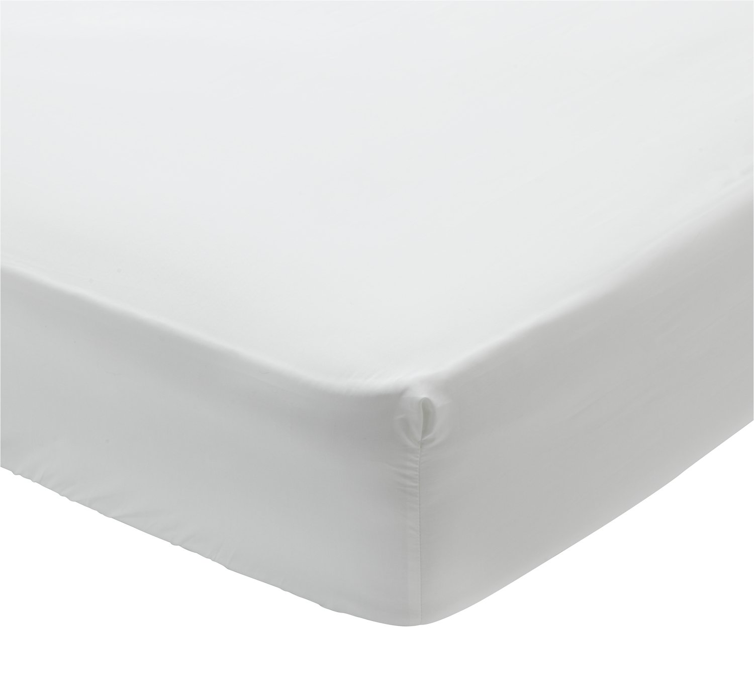 Argos Home White 400 TC Deep Fitted Sheet - Single