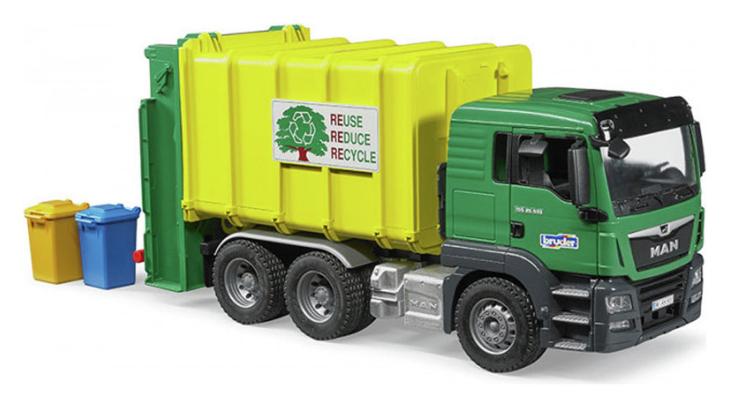 Bruder MAN TGS Rear Load Garbage Truck -  Green