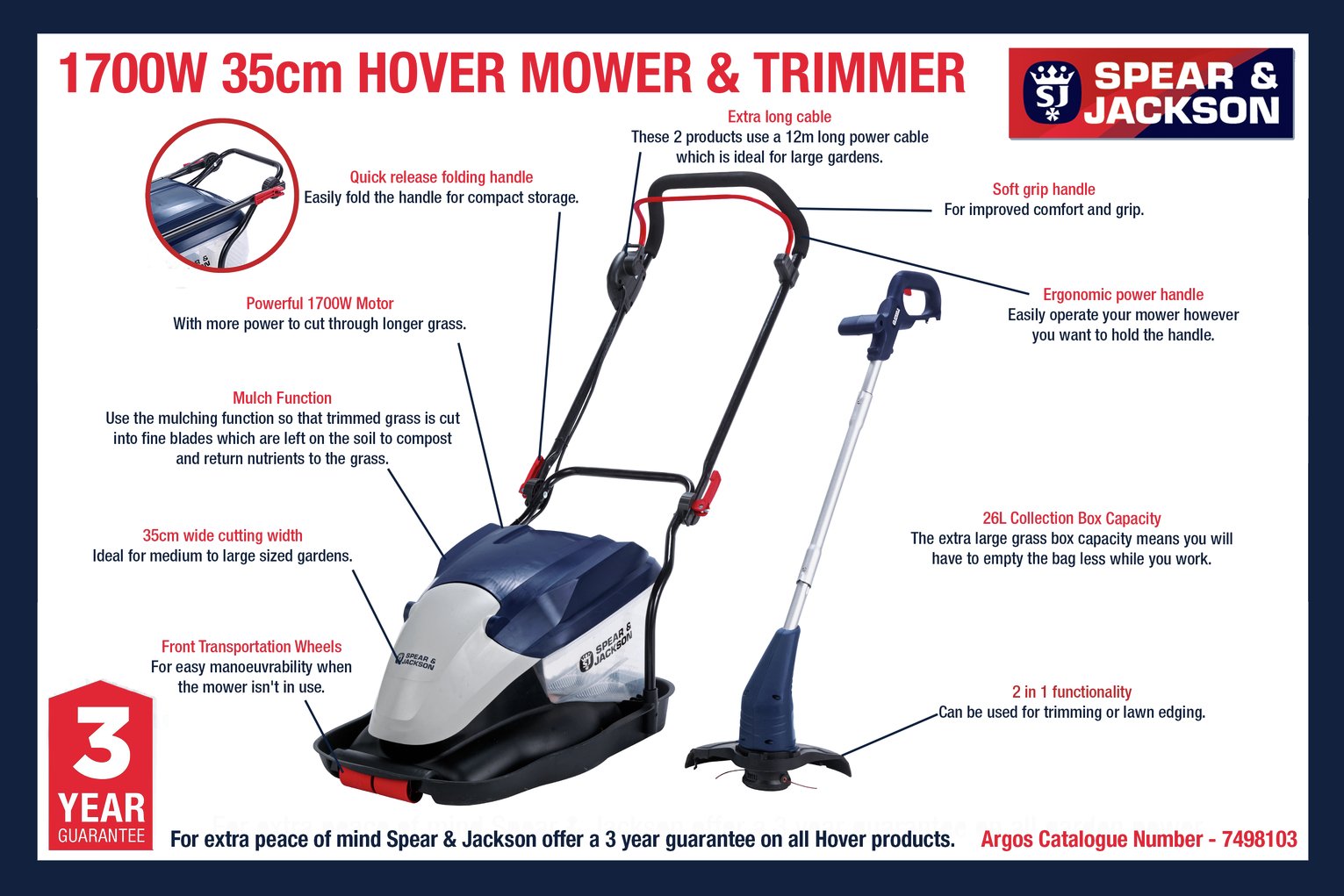 argos hover mowers