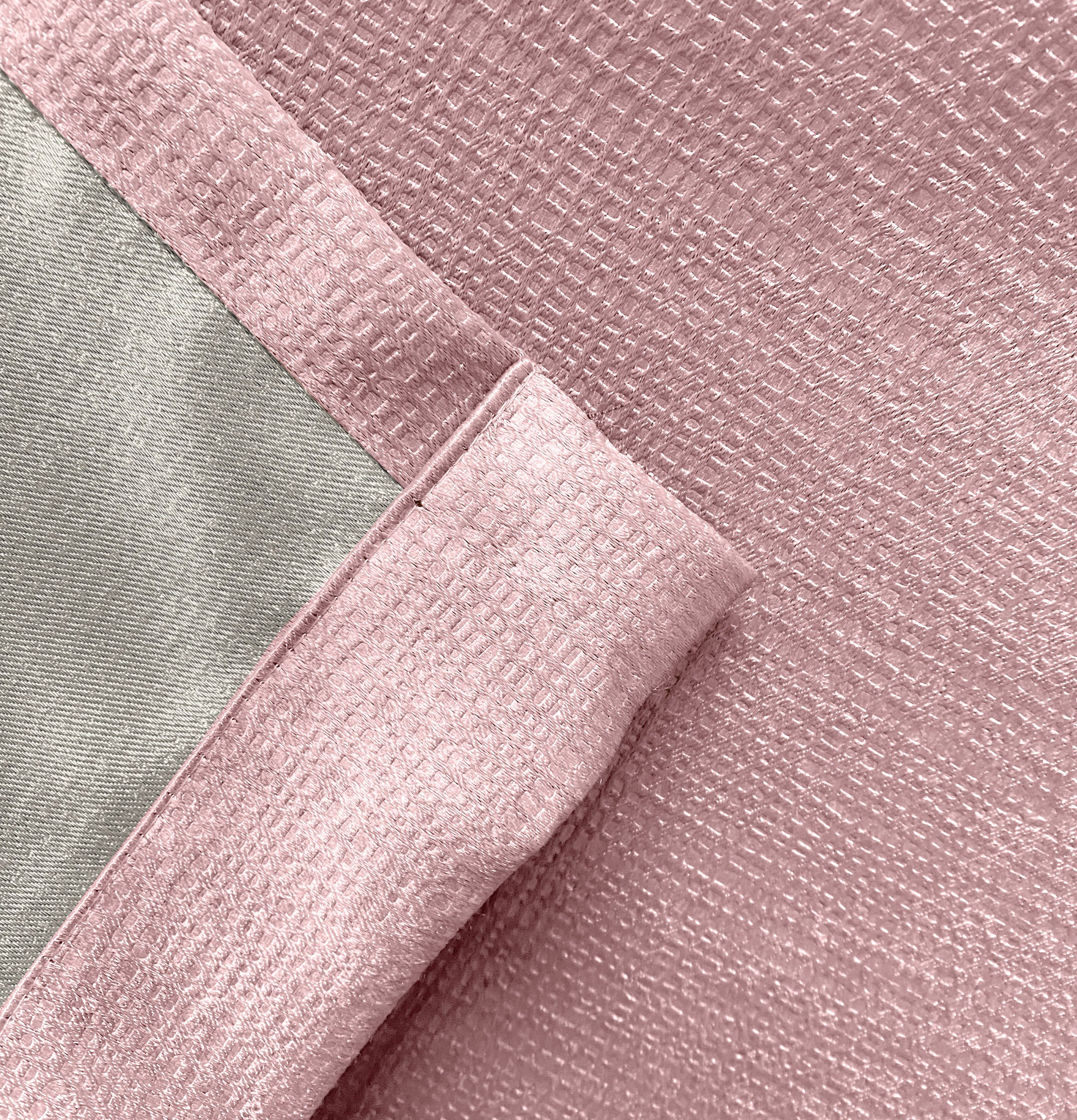 Enhanced Living Matrix Pencil Pleat Thermal Curtains - 117 x 229cm - Blush Pink - Image 5