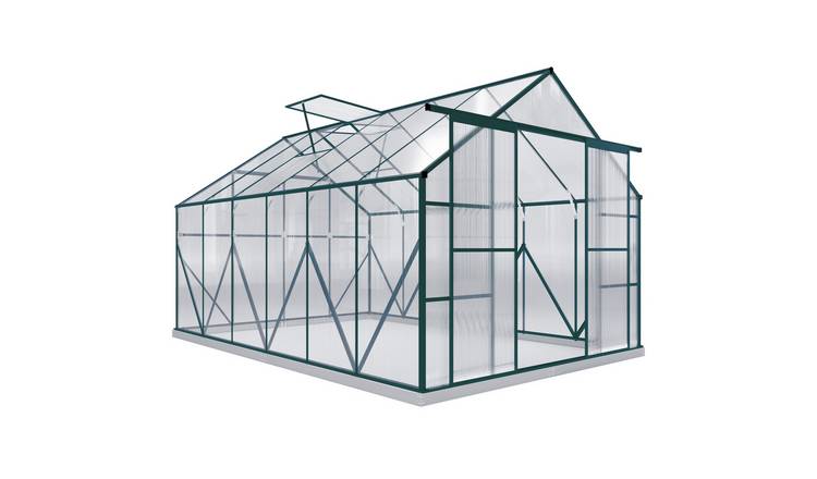 Outsunny Aluminium Polycarbonate Walk-In Greenhouse – Green