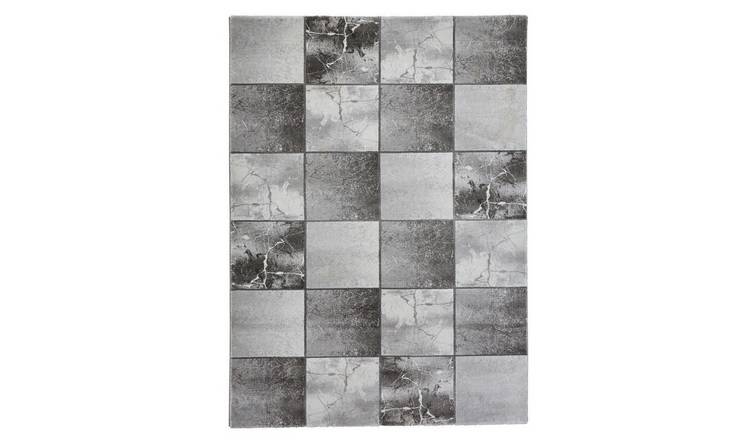 Mega Flooring Silver Modern Abstract Rug - 120 x 170cm