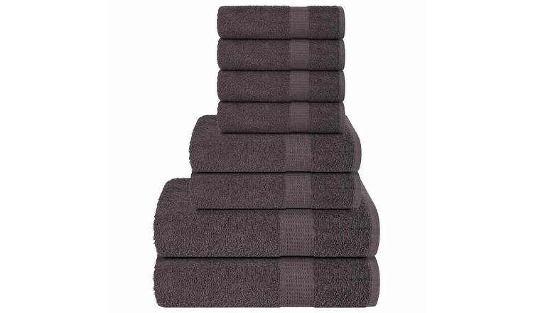 Walplus FROGN Pack of 8 Cotton Towel Set FROGN 360 Gsm - Anthracite