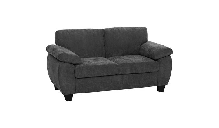 HOMCOM 2 Seater Sofa with Thick Spring Cushions - Dark Grey