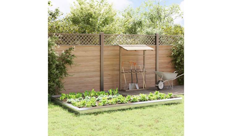 Walplus Pack of 16 Stainless Steel Snail Fences - Silver - 100 x 3.5 x 25 cm