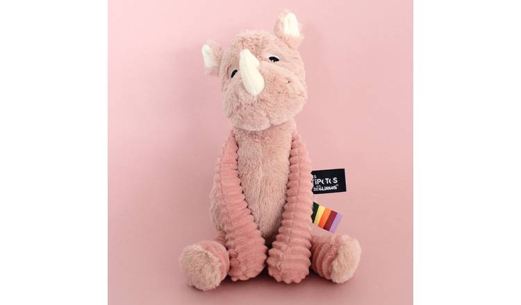 Les Deglingos Grosbisou the Rhino Plush Toy - Pink