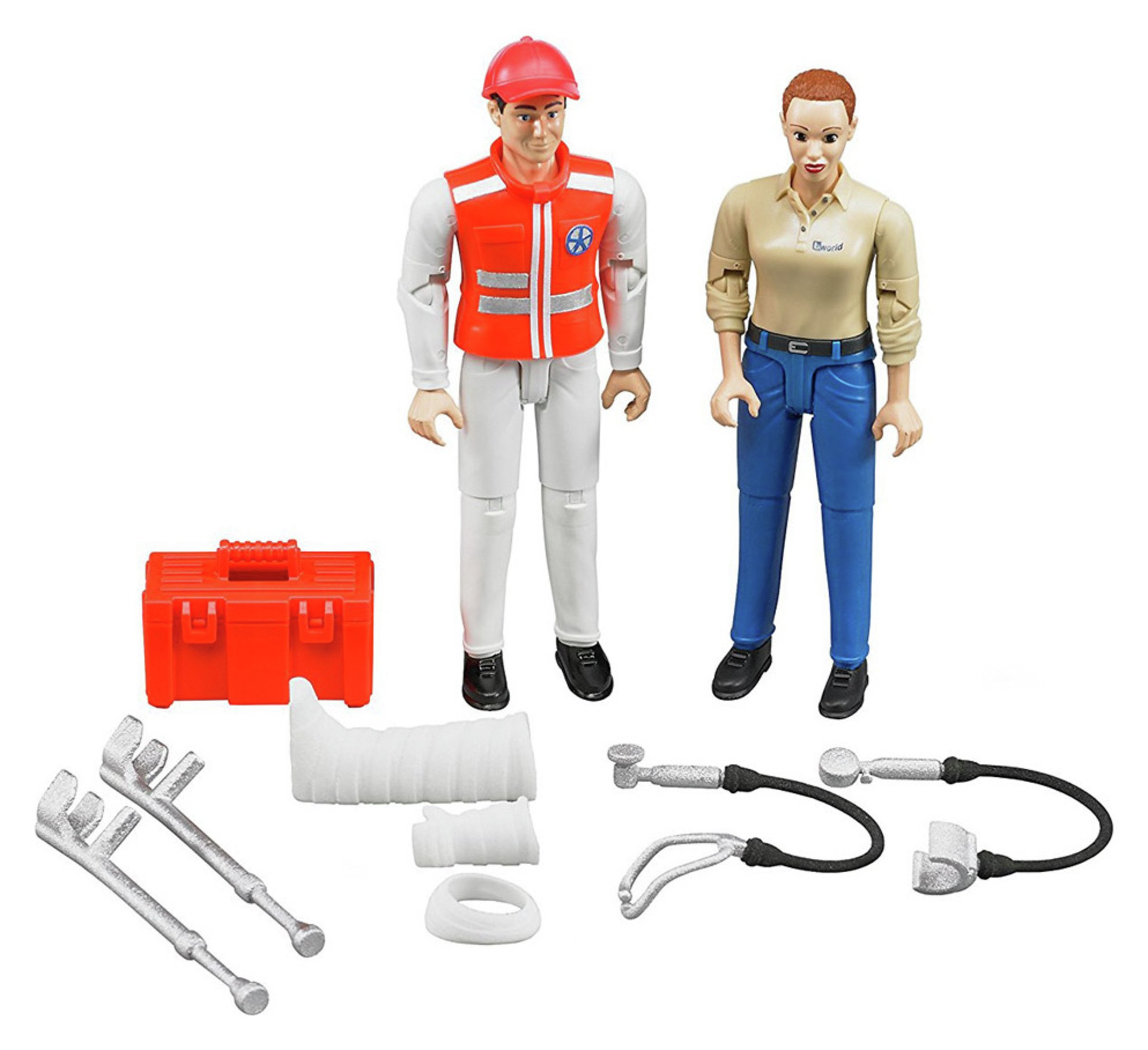 bruder fire brigade figure set