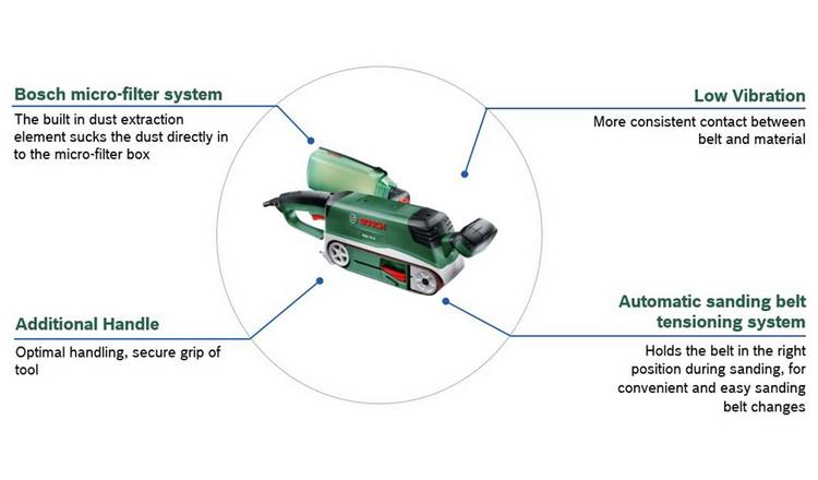 Buy Bosch PBS75A Corded Belt Sander 710W Sanders Argos