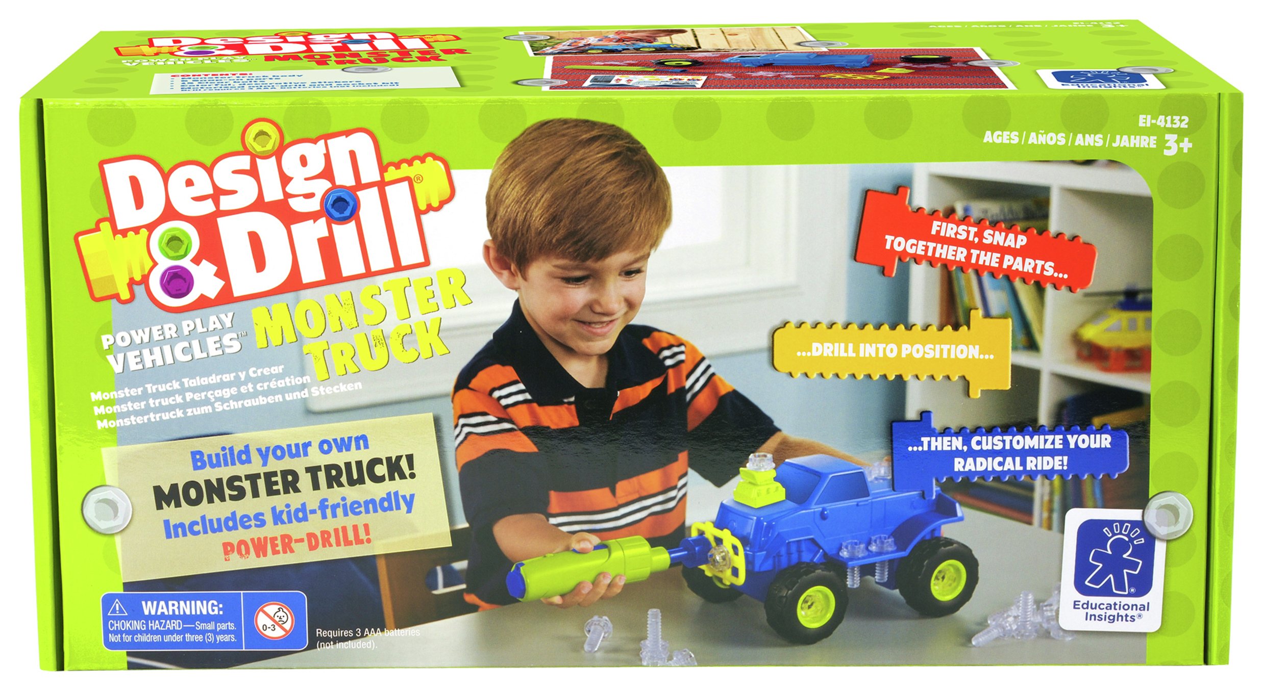 Design and Drill Power Play Vehicles Monster Truck