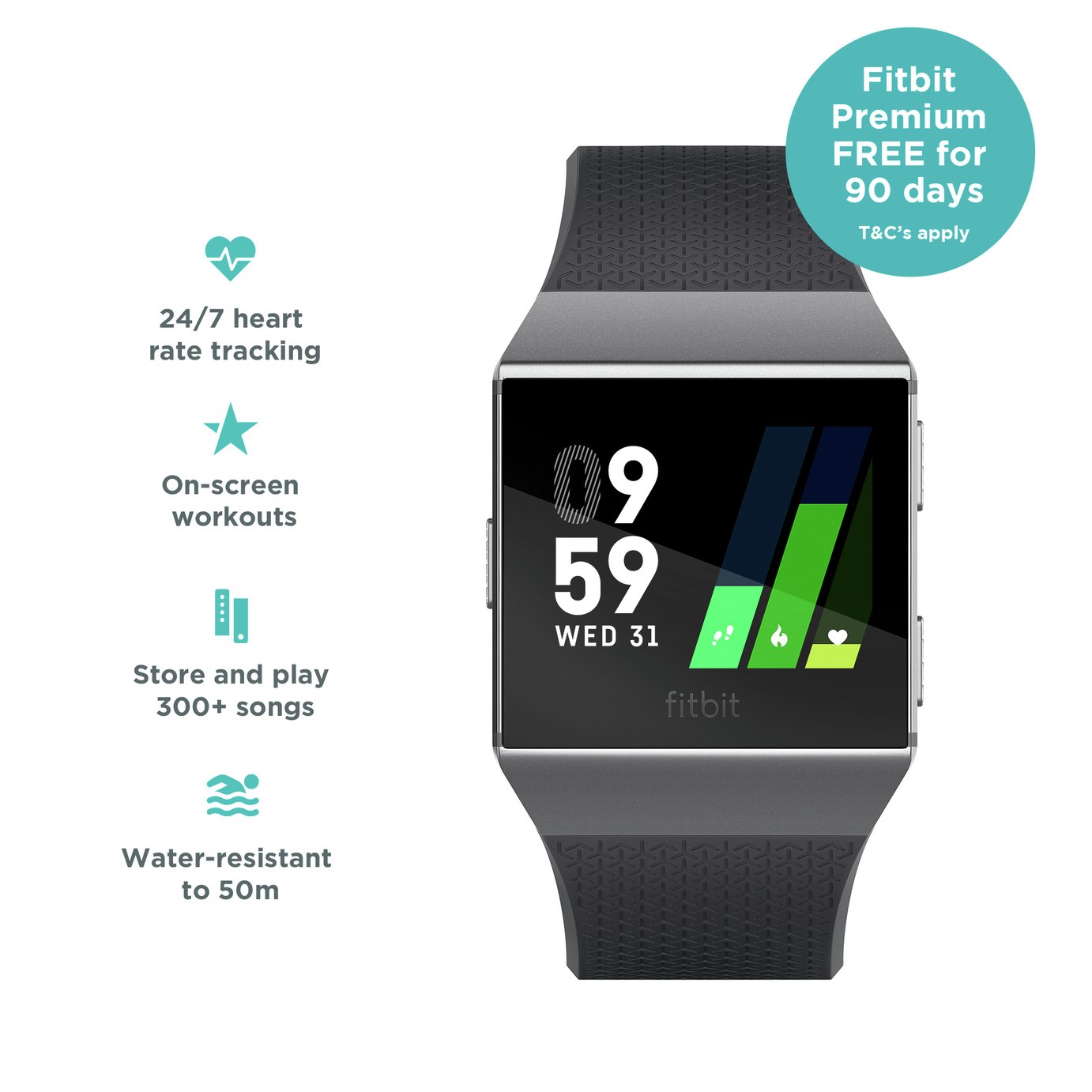 Buy Fitbit Ionic Smart Watch - Charcoal 