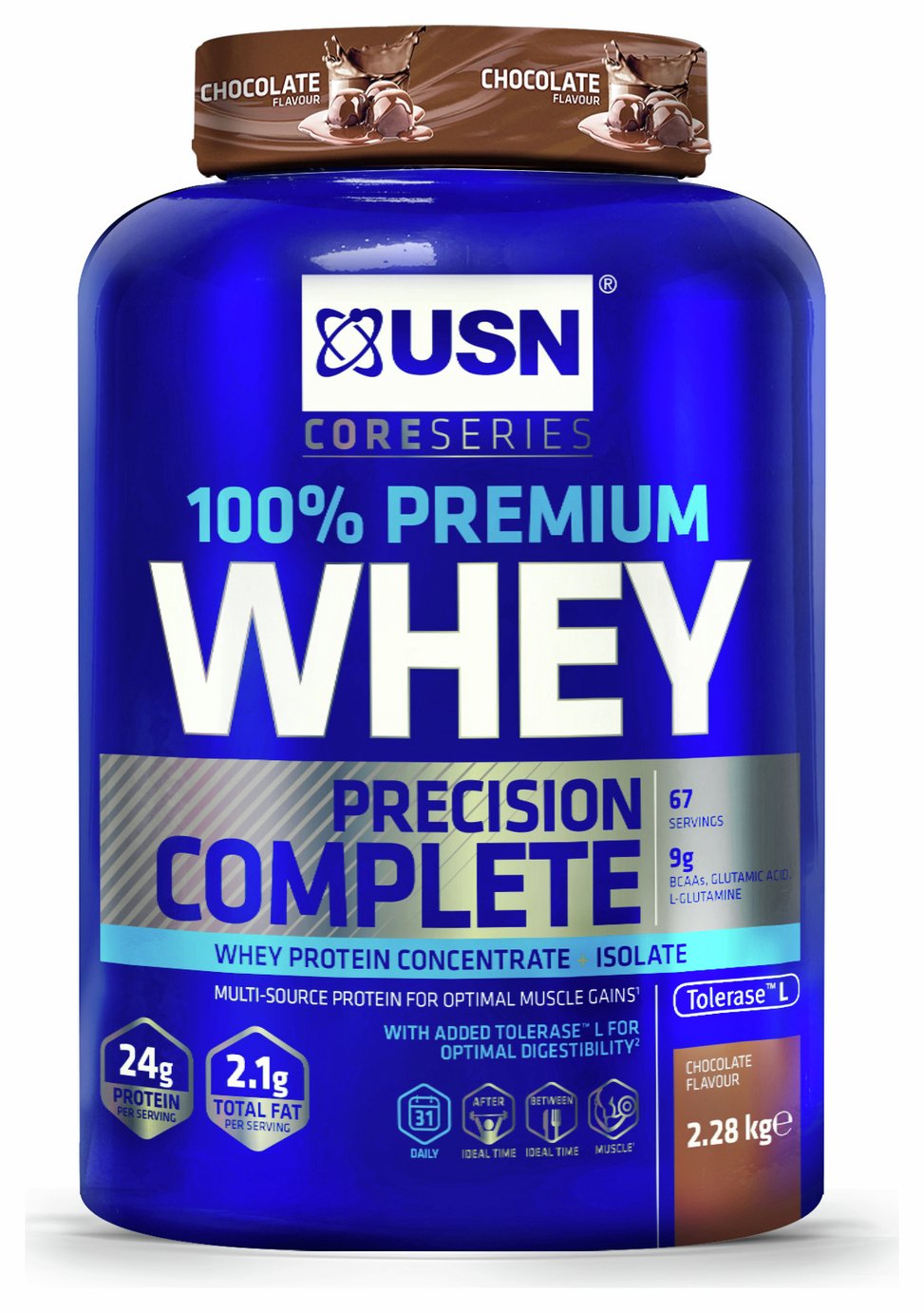 USN 100% Whey Protein Shake Chocolate 2.28kg