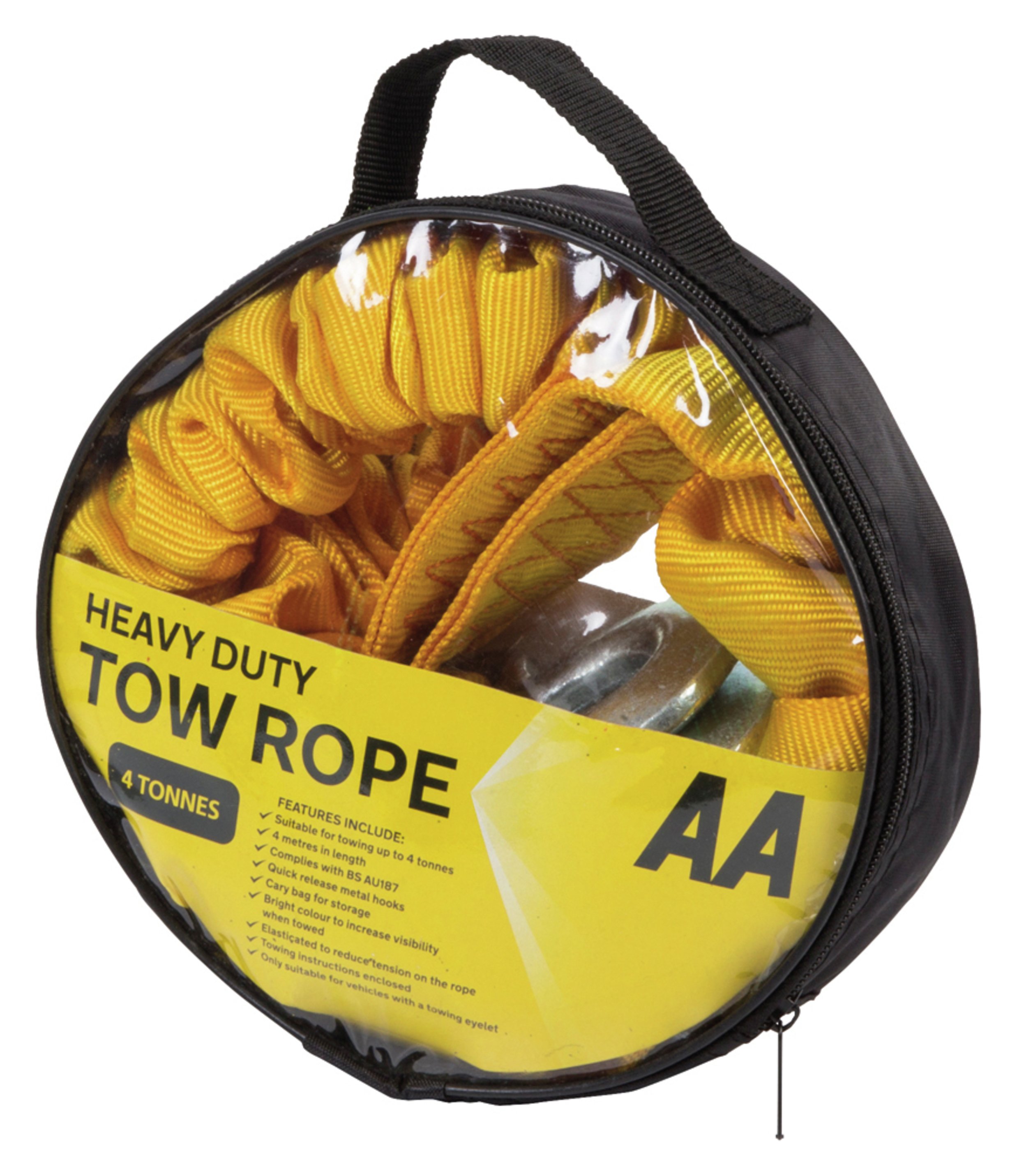 AA 4 Metre Tow Rope with Carry Bag - 4 Tonnes