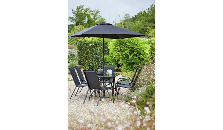 Buy Argos Home Sicily 6 Seater Metal Patio Set Black Patio Sets Argos