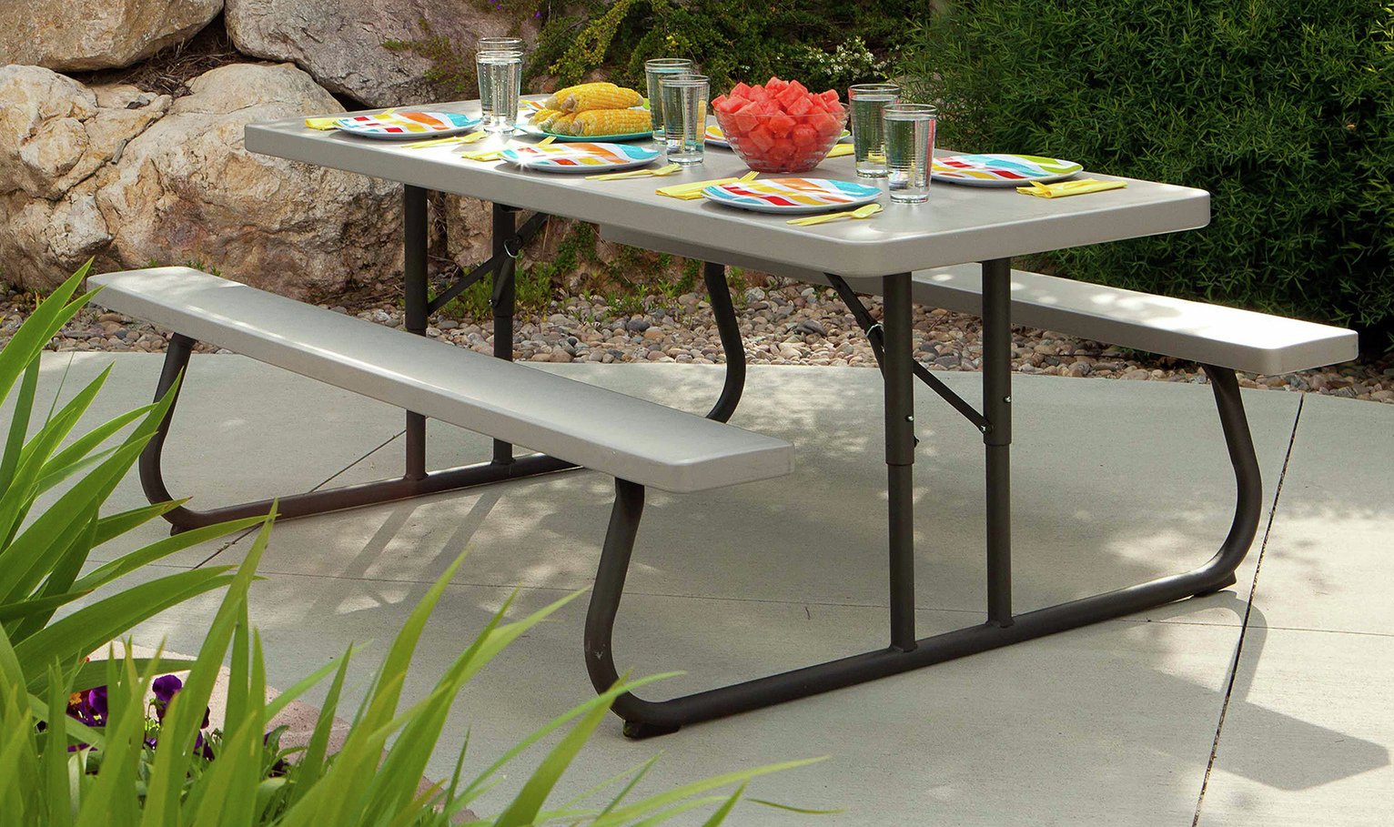 Lifetime Rectangular 6 Person Picnic Table - Grey