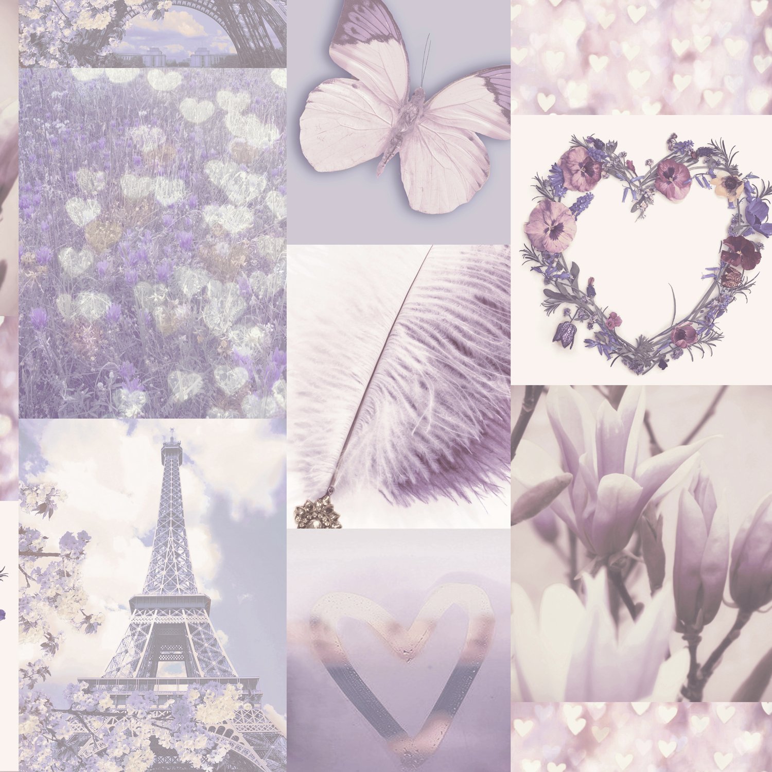 Arthouse Parisian Memories Wallpaper - Lilac