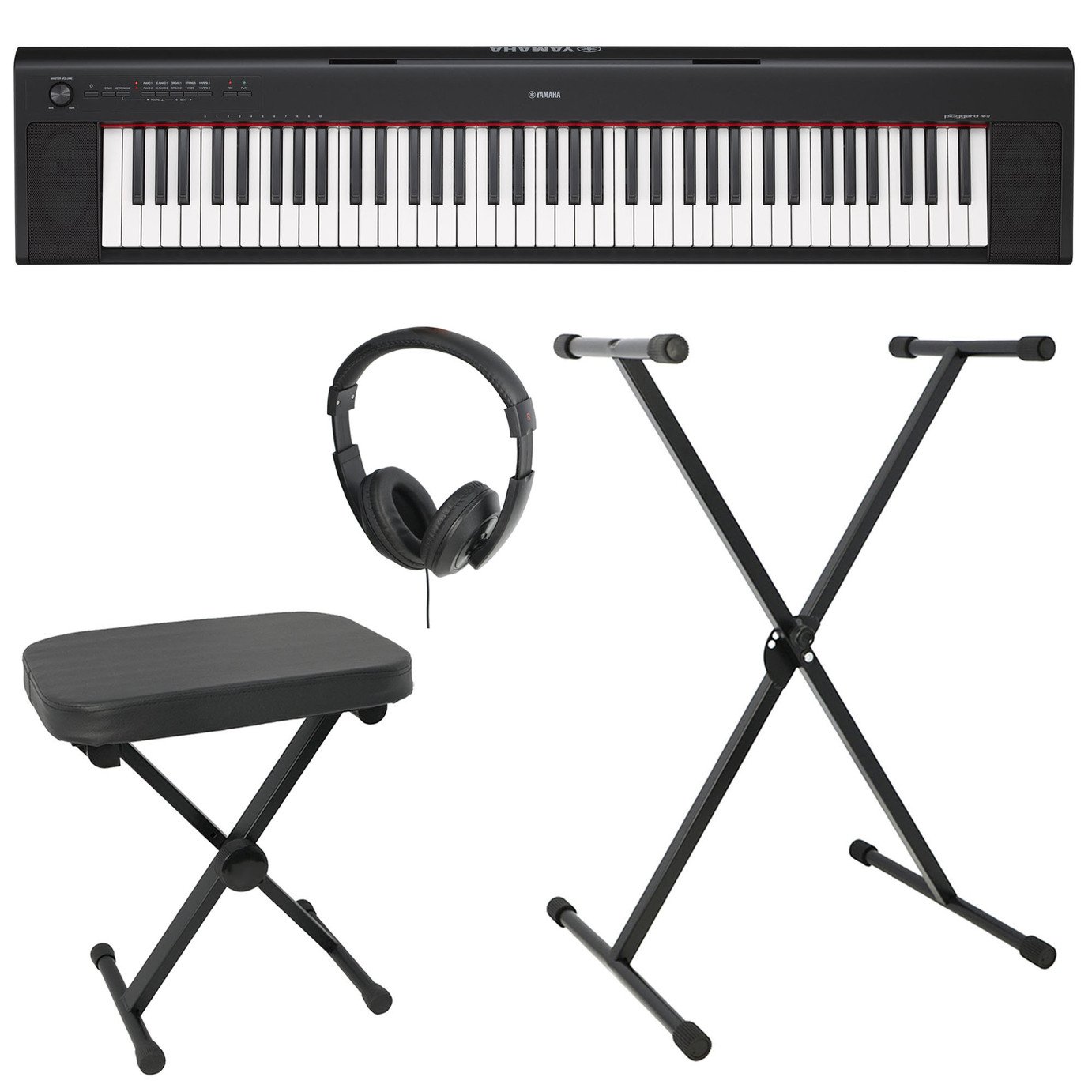 Yamaha NP32 Electronic Keyboard Bundle - Black