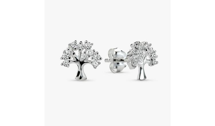 Revere Sterling Silver Tree of Life Stud Earrings