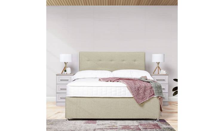 Argos Home Dalham Memory Double 4 Drawer Divan Bed - Natural