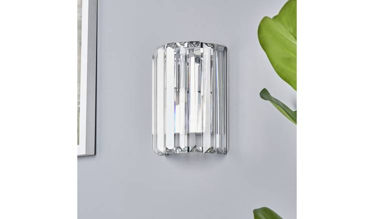 BHS Spa Curv Metal Bathroom Wall Light - Chrome