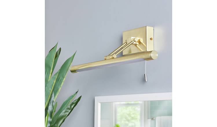 BHS Spa Metal Bathroom LED Wall Light - Brass
