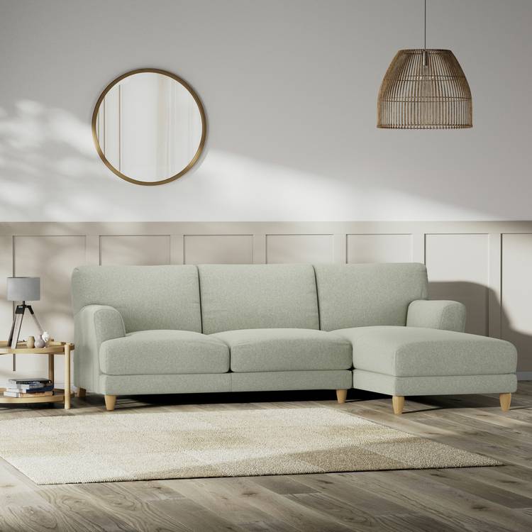 Habitat Askem Fabric Right Hand Corner Sofa - Sage Green 0