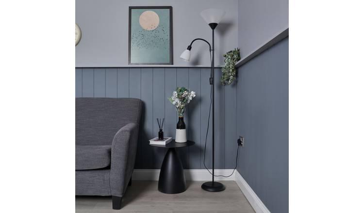 BHS Father & Child Metal Floor Lamp - Black