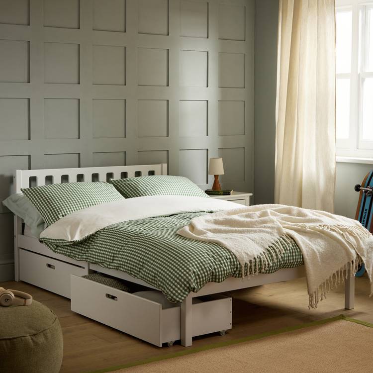 Habitat Kids Ronnie Small Double Bed And Drawers - White 0