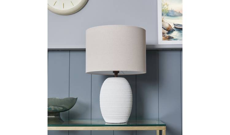 BHS Hive Ceramic Table Lamp - Cream